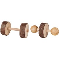 Set de mancuernas de madera Trixie para roedores - 2 unidades
Set de mancuernas de madera Trixie para roedores - 2 unidades