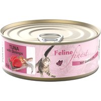 Feline Finest 6 x 85 g comida húmeda para gatos - Atún con gambas 
Feline Finest 6 x 85 g comida húmeda para gatos - Atún con gambas