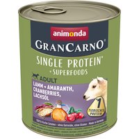 Animonda GranCarno Superfoods Adult 6 x 800 g - Cordero con amaranto, arándanos, aceite de salmón
Animonda GranCarno Superfoods Adult 6 x 800 g - Cordero con amaranto, arándanos, aceite de salmón