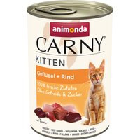 Animonda Carny Kitten 6 / 12 x 400 g - 12 x 400 g - Ave y vacuno 
Animonda Carny Kitten 6 / 12 x 400 g - 12 x 400 g - Ave y vacuno