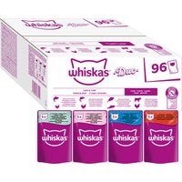 WHISKAS DUO Jumbopack 96 x 85 g en bolsitas - Mar y montaña en gelatina
WHISKAS DUO Jumbopack 96 x 85 g en bolsitas - Mar y montaña en gelatina