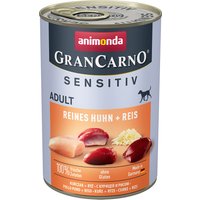Animonda GranCarno Adult Sensitive 24 x 400 g - Puro pollo con arroz
Animonda GranCarno Adult Sensitive 24 x 400 g - Puro pollo con arroz