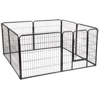 Parque metálico para cachorros y mascotas - 8 piezas de 80 x 80 cm (L x Al)
Parque metálico para cachorros y mascotas - 8 piezas de 80 x 80 cm (L x Al)