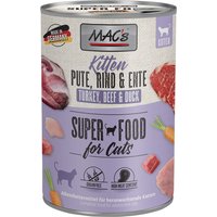 MAC's 6 x 400 g en latas para gatos - Kitten (pavo, vacuno y pato)
MAC's 6 x 400 g en latas para gatos - Kitten (pavo, vacuno y pato)