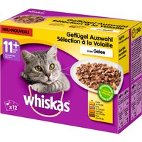 Whiskas 11+ años 48 x 85/100 g en bolsitas - Selección de aves en gelatina
Whiskas 11+ años 48 x 85/100 g en bolsitas - Selección de aves en gelatina