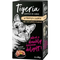 Tigeria 6 x 85 g comida húmeda para gatos - Pavo y salmón con relleno de boniato y espinacas
Tigeria 6 x 85 g comida húmeda para gatos - Pavo y salmón con relleno de boniato y espinacas