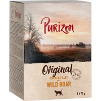 Purizon Adult 6 x 70 g comida húmeda para gatos, sin cereales - Filete de pollo con jabalí
Purizon Adult 6 x 70 g comida húmeda para gatos, sin cereales - Filete de pollo con jabalí