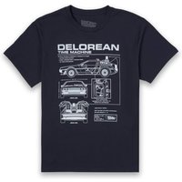Back To The Future DeLorean Schematic T-Shirt - Navy - XS, Blue
Back To The Future DeLorean Schematic T-Shirt - Navy - XS, Blue