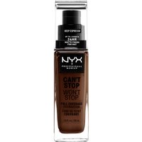 Тональная основа NYX Professional Makeup Can't Stop Won't Stop 24 Hour Foundation (различные оттенки) - Deep Espresso
Тональная основа NYX Professional Makeup Can't Stop Won't Stop 24 Hour Foundation (различные оттенки) - Deep Espresso