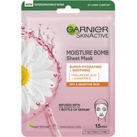 Garnier Moisture Bomb Camomile Hydrating Face Sheet Mask for Dry and Sensitive Skin 28g 
Garnier Moisture Bomb Camomile Hydrating Face Sheet Mask for Dry and Sensitive Skin 28g