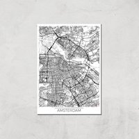 City Art Black and White Outlined Amsterdam Map Art Print - A3 - Print Only, Multi
City Art Black and White Outlined Amsterdam Map Art Print - A3 - Print Only, Multi