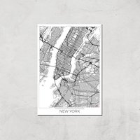 City Art Black and White Outlined New York Map Art Print - A4 - Print Only, Multi
City Art Black and White Outlined New York Map Art Print - A4 - Print Only, Multi
