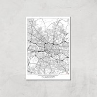 City Art Black and White Outlined Glasgow Map Art Print - A3 - Print Only, Multi
City Art Black and White Outlined Glasgow Map Art Print - A3 - Print Only, Multi