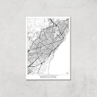 City Art Black and White Outlined Barcelona Map Art Print - A3 - Print Only, Multi
City Art Black and White Outlined Barcelona Map Art Print - A3 - Print Only, Multi