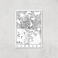 City Art Black and White Hamburg Map Art Print - A3 - Print Only, Multi
City Art Black and White Hamburg Map Art Print - A3 - Print Only, Multi
