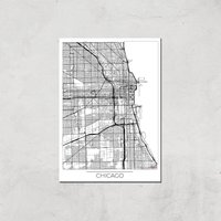 City Art Black and White Outlined Chicago Map Art Print - A4 - Print Only, Multi
City Art Black and White Outlined Chicago Map Art Print - A4 - Print Only, Multi