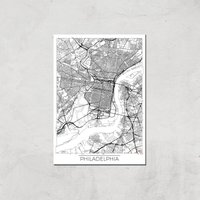 City Art Black and White Outlined Philadelphia Map Art Print - A3 - Print Only, Multi
City Art Black and White Outlined Philadelphia Map Art Print - A3 - Print Only, Multi