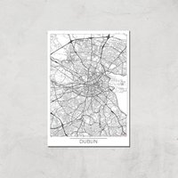 City Art Black and White Outlined Dublin Map Art Print - A3 - Print Only, Multi
City Art Black and White Outlined Dublin Map Art Print - A3 - Print Only, Multi