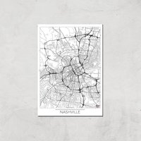 City Art Black and White Outlined Nashville Map Art Print - A4 - Print Only, Multi
City Art Black and White Outlined Nashville Map Art Print - A4 - Print Only, Multi