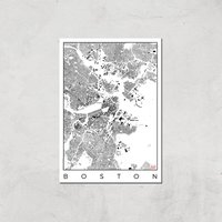 City Art Black and White Boston Map Art Print - A4 - Print Only, Multi
City Art Black and White Boston Map Art Print - A4 - Print Only, Multi