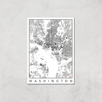 City Art Black and White Washington Map Art Print - A4 - Print Only, Multi
City Art Black and White Washington Map Art Print - A4 - Print Only, Multi