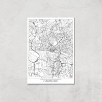 City Art Black and White Outlined Hamburg Map Art Print - A3 - Print Only, Multi
City Art Black and White Outlined Hamburg Map Art Print - A3 - Print Only, Multi