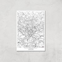 City Art Black and White Outlined Leeds Map Art Print - A4 - Print Only, Multi
City Art Black and White Outlined Leeds Map Art Print - A4 - Print Only, Multi