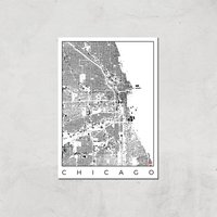 City Art Black and White Chicago Map Art Print - A4 - Print Only, Multi
City Art Black and White Chicago Map Art Print - A4 - Print Only, Multi