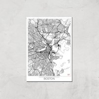 City Art Black and White Outlined Boston Map Art Print - A4 - Print Only, Multi
City Art Black and White Outlined Boston Map Art Print - A4 - Print Only, Multi