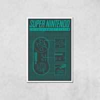 Nintendo SNES Controller Art Print - A4 - Print Only, Multi
Nintendo SNES Controller Art Print - A4 - Print Only, Multi