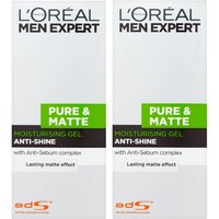 L'Oréal Men Expert Pure and Matte Anti-Shine Gel Moisturiser for Oily Skin 50ml 2 Pack Exclusive
L'Oréal Men Expert Pure and Matte Anti-Shine Gel Moisturiser for Oily Skin 50ml 2 Pack Exclusive