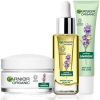 Garnier Organic Lavandin Set: Eye Cream, Glow Facial Oil & Anti-Age Day Care Cream
Garnier Organic Lavandin Set: Eye Cream, Glow Facial Oil & Anti-Age Day Care Cream