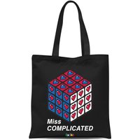 Miss Complicated Love Cube Tote Bag - Black 
Miss Complicated Love Cube Tote Bag - Black