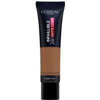 L'Oréal Paris Infallible 24hr Matte Cover Foundation 35ml (Various Shades) - 340 Copper
L'Oréal Paris Infallible 24hr Matte Cover Foundation 35ml (Various Shades) - 340 Copper