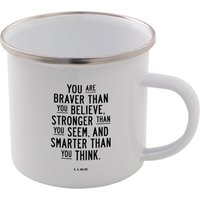 The Motivated Type You Are Braver Than You Believe. Enamel Mug
The Motivated Type You Are Braver Than You Believe. Enamel Mug