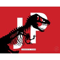 Jurassic Park Original Logo Screenprint with Letterpress by Chip Kidd - Red
Jurassic Park Original Logo Screenprint with Letterpress by Chip Kidd - Red
