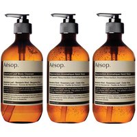 Aesop Geranium Cleanser, Resurrection and Reverence Hand Wash Bundle
Aesop Geranium Cleanser, Resurrection and Reverence Hand Wash Bundle