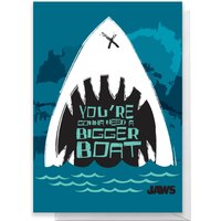 Jaws You're Gonna Need A Bigger Boat Greetings Card - Standard Card
Jaws You're Gonna Need A Bigger Boat Greetings Card - Standard Card