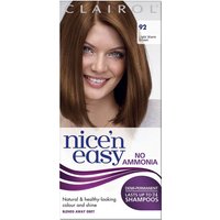 Clairol Nice'n Easy Semi-Permanent Hair Dye with No Ammonia (Various Shades) - 92 Light Warm Brown 
Clairol Nice'n Easy Semi-Permanent Hair Dye with No Ammonia (Various Shades) - 92 Light Warm Brown