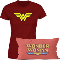 Wonder Woman T-Shirt And Cushion Bundle - Kids' - 3-4 Years, Burgundy
Wonder Woman T-Shirt And Cushion Bundle - Kids' - 3-4 Years, Burgundy