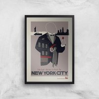 The Godfather Visit New York Giclee Art Print - A2 - Wooden Frame, Multi 
The Godfather Visit New York Giclee Art Print - A2 - Wooden Frame, Multi