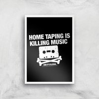 Home Taping Is Killing Music Giclee Art Print - A4 - White Frame, Multi 
Home Taping Is Killing Music Giclee Art Print - A4 - White Frame, Multi