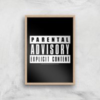Parental Advisory Explicit Content Giclee Art Print - A4 - Wooden Frame, Multi
Parental Advisory Explicit Content Giclee Art Print - A4 - Wooden Frame, Multi