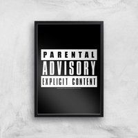 Parental Advisory Explicit Content Giclee Art Print - A4 - Black Frame, Multi
Parental Advisory Explicit Content Giclee Art Print - A4 - Black Frame, Multi