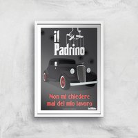 The Godfather Il Padrino Giclee Art Print - A4 - White Frame, Multi
The Godfather Il Padrino Giclee Art Print - A4 - White Frame, Multi