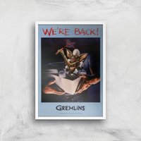 Gremlins We're Back Poster Giclee Art Print - A4 - White Frame, Multi 
Gremlins We're Back Poster Giclee Art Print - A4 - White Frame, Multi