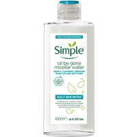 Simple Daily Detox Oil Be Gone Micellar Water 400ml
Simple Daily Detox Oil Be Gone Micellar Water 400ml