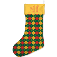 Elf Baubles Pattern Christmas Stocking
Elf Baubles Pattern Christmas Stocking
