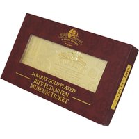 Back to the Future 24k Gold Plated Biff Tannen Museum Entrance Ticket Replica
Back to the Future 24k Gold Plated Biff Tannen Museum Entrance Ticket Replica