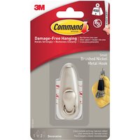 Command Small Forever Classic Brushed Nickel Metal Hook
Command Small Forever Classic Brushed Nickel Metal Hook